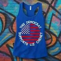 This Democrat Supports Liz Cheney Republican Trendy Gift Women's Tank Top thumb 3