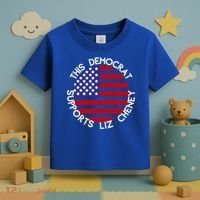 This Democrat Supports Liz Cheney Republican Trendy Gift Toddler T-Shirt thumb 3