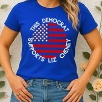 This Democrat Supports Liz Cheney Republican Trendy Gift Women's T-Shirt thumb 2
