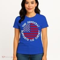 This Democrat Supports Liz Cheney Republican Trendy Gift Women's T-Shirt thumb 4