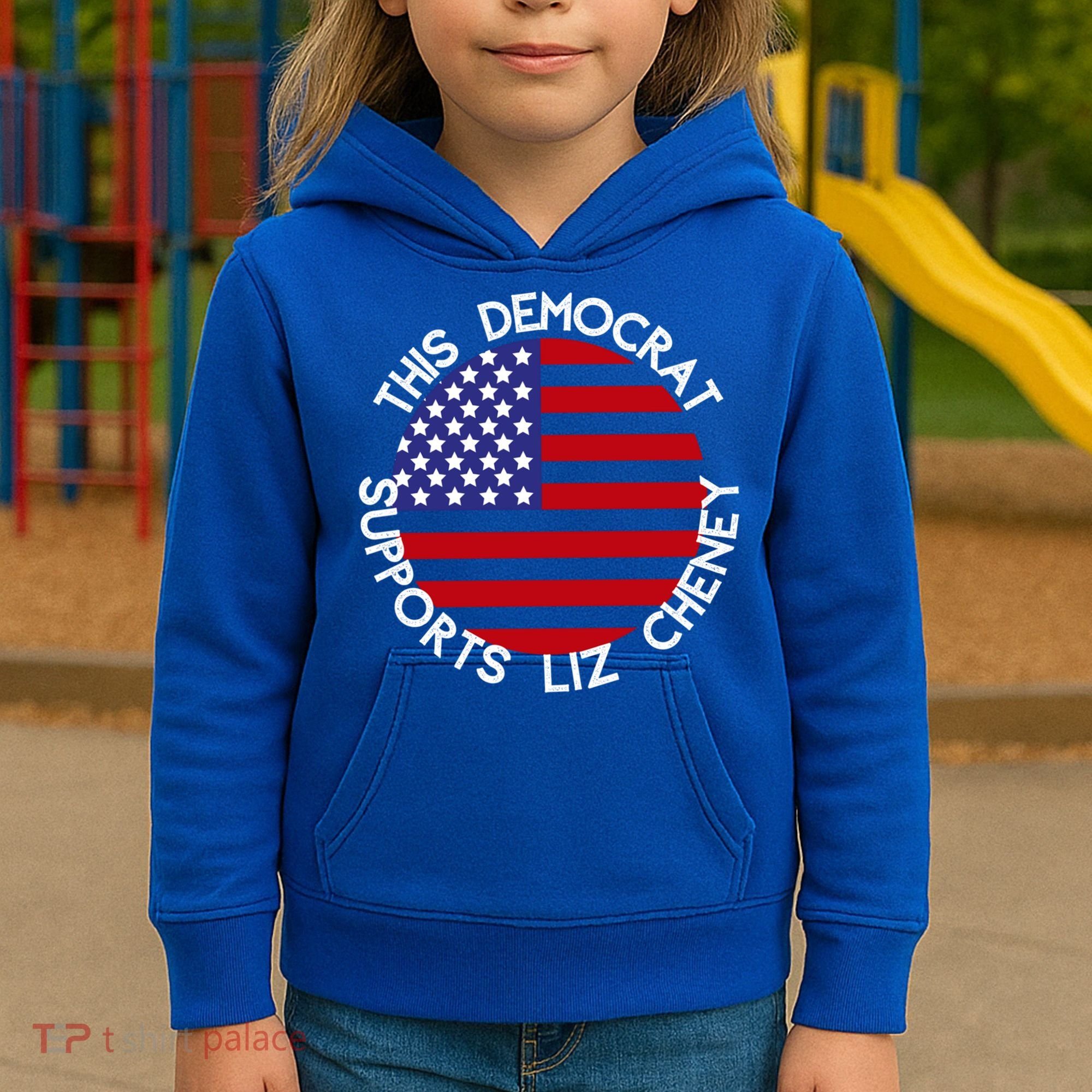 This Democrat Supports Liz Cheney Republican Trendy Gift Kids Hoodie