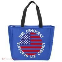 This Democrat Supports Liz Cheney Republican Trendy Gift Tote Bag thumb 0