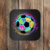 Tie Dye Soccer Ball For All Soccer Lovers Coaster thumb 0