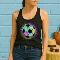 Tie Dye Soccer Ball For All Soccer Lovers Women's Tank Top thumb 2