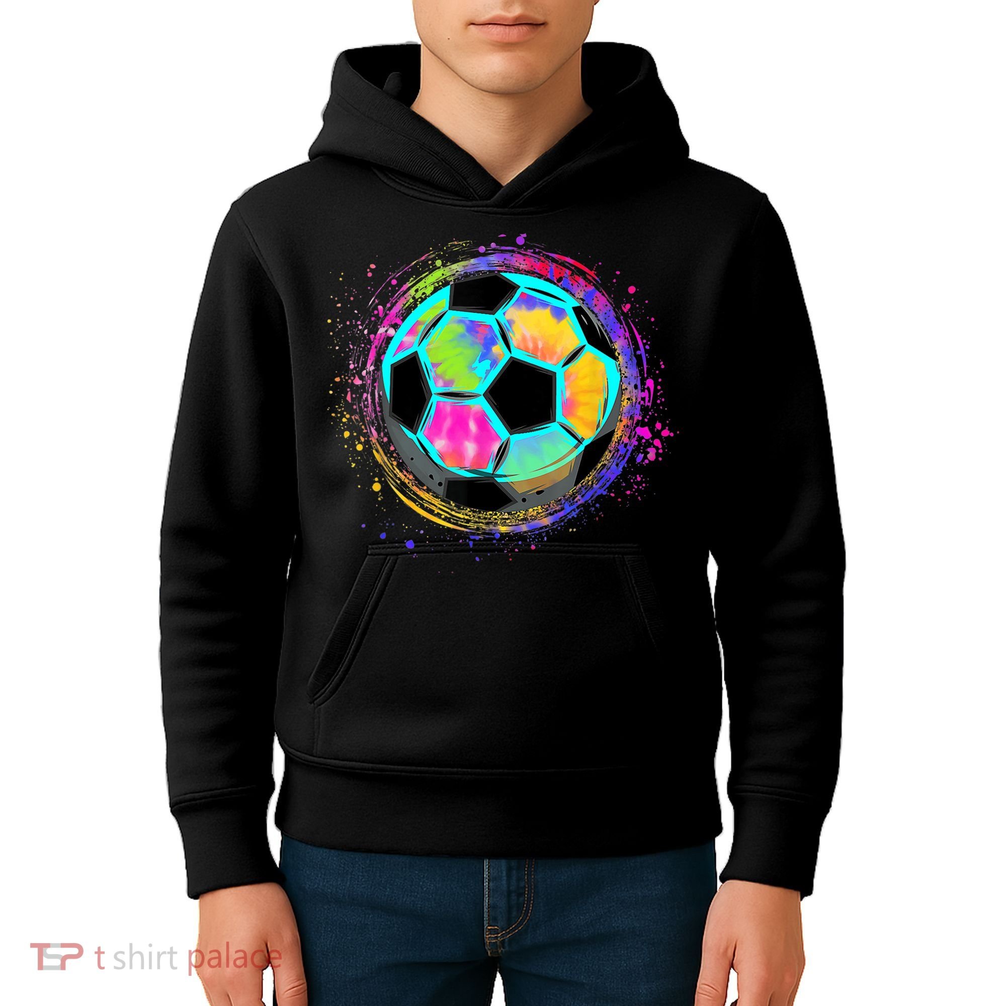 Tie Dye Soccer Ball For All Soccer Lovers Kids Hoodie