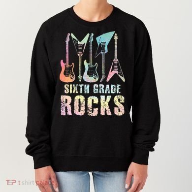Tie Dye Sixth Grade Rocks Teacher Women's Sweatshirt
