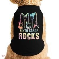 Tie Dye Sixth Grade Rocks Teacher Doggie Tank thumb 0
