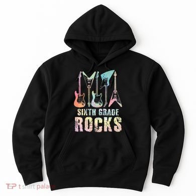 Tie Dye Sixth Grade Rocks Teacher Hoodie
