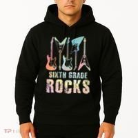 Tie Dye Sixth Grade Rocks Teacher Hoodie thumb 2