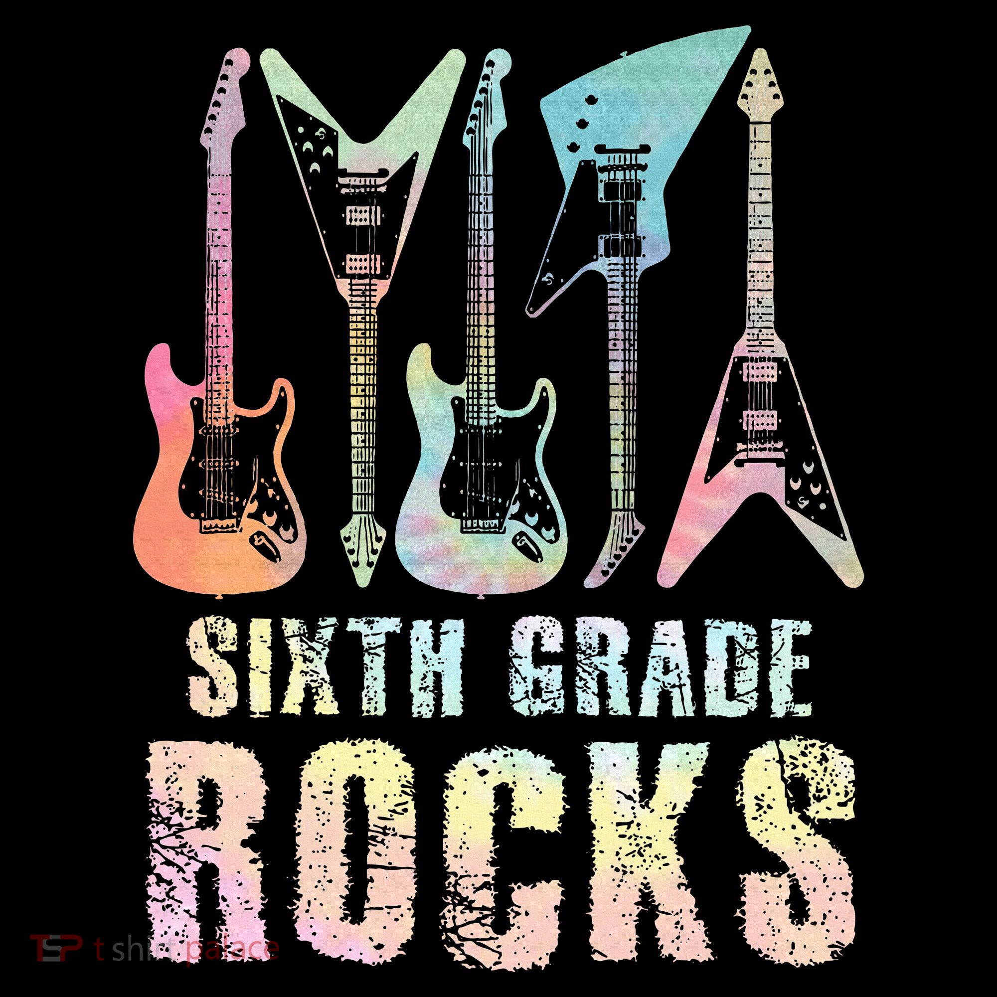 Tie Dye Sixth Grade Rocks Teacher Long Sleeve Shirt