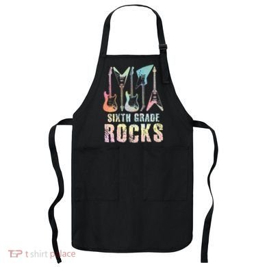 Tie Dye Sixth Grade Rocks Teacher Apron