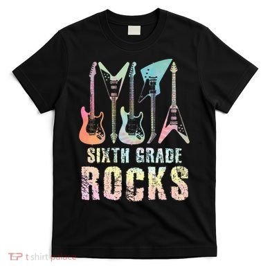 Tie Dye Sixth Grade Rocks Teacher T-Shirt