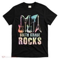Tie Dye Sixth Grade Rocks Teacher T-Shirt thumb 0