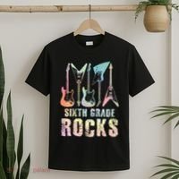Tie Dye Sixth Grade Rocks Teacher T-Shirt thumb 2