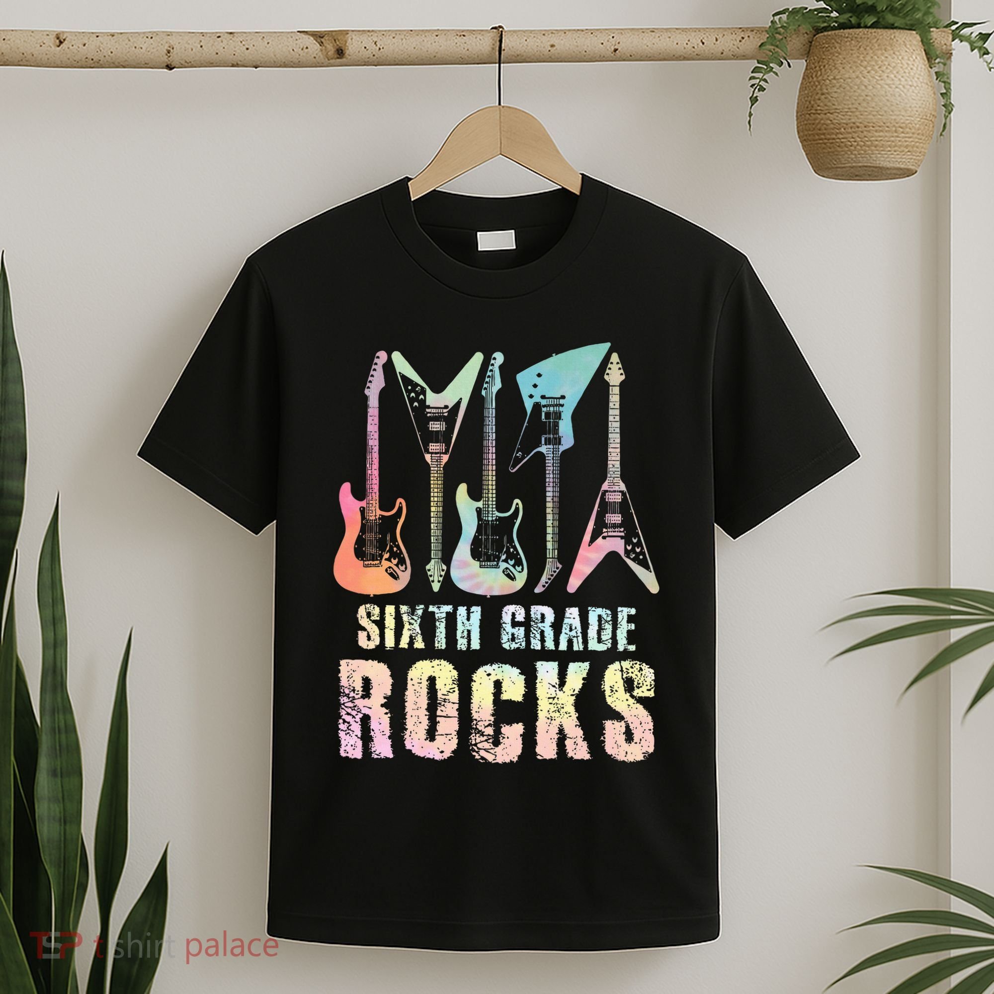 Tie Dye Sixth Grade Rocks Teacher T-Shirt