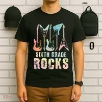 Tie Dye Sixth Grade Rocks Teacher T-Shirt thumb 6