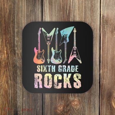 Tie Dye Sixth Grade Rocks Teacher Coaster