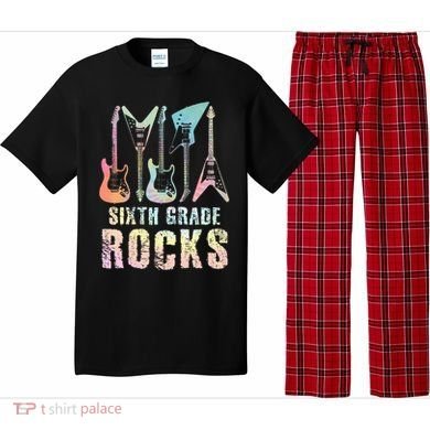 Tie Dye Sixth Grade Rocks Teacher Pajama Set