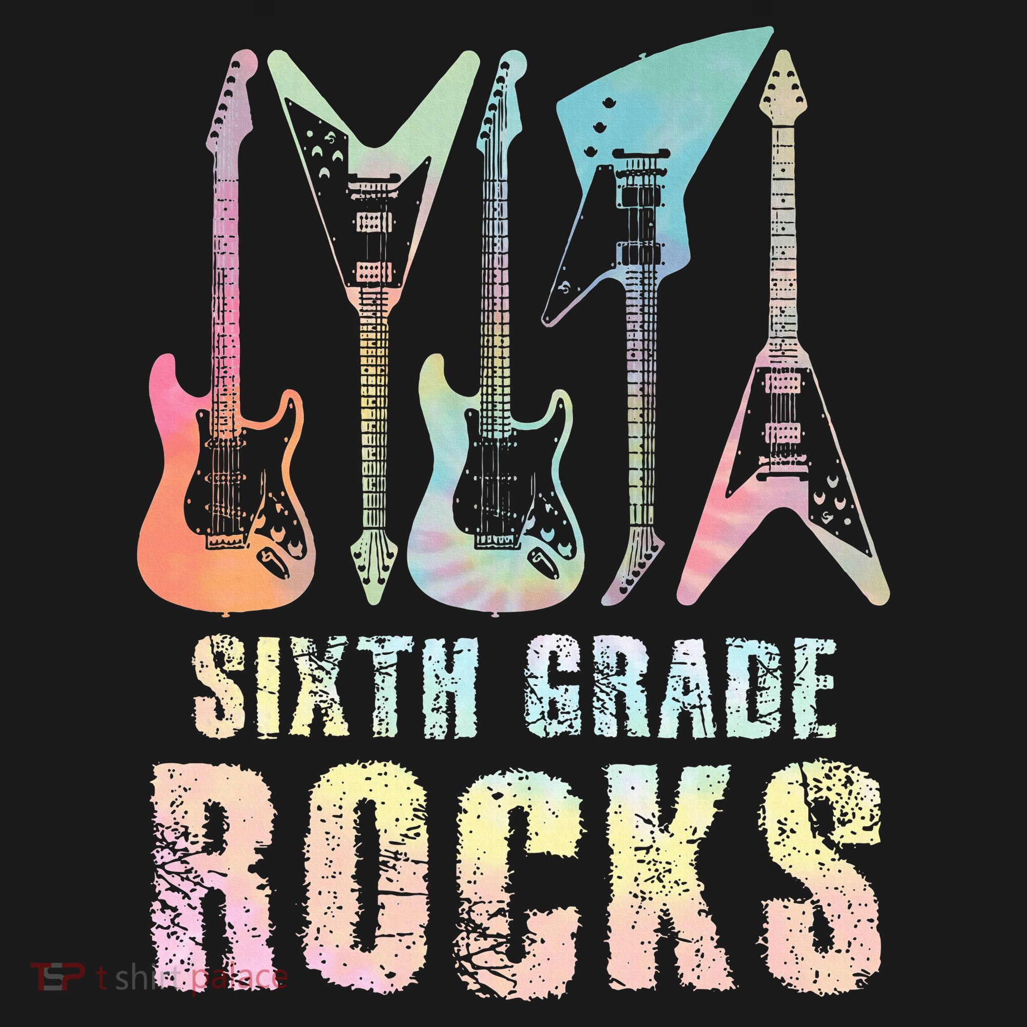 Tie Dye Sixth Grade Rocks Teacher Pajama Set