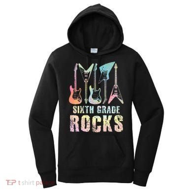 Tie Dye Sixth Grade Rocks Teacher Women's Hoodie