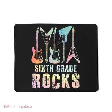 Tie Dye Sixth Grade Rocks Teacher Mousepad