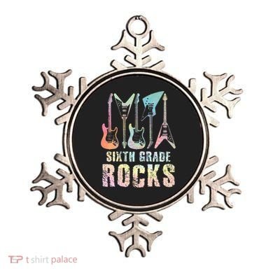 Tie Dye Sixth Grade Rocks Teacher Ornament