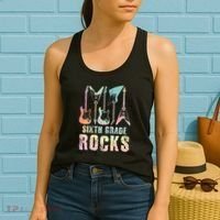 Tie Dye Sixth Grade Rocks Teacher Women's Tank Top thumb 2