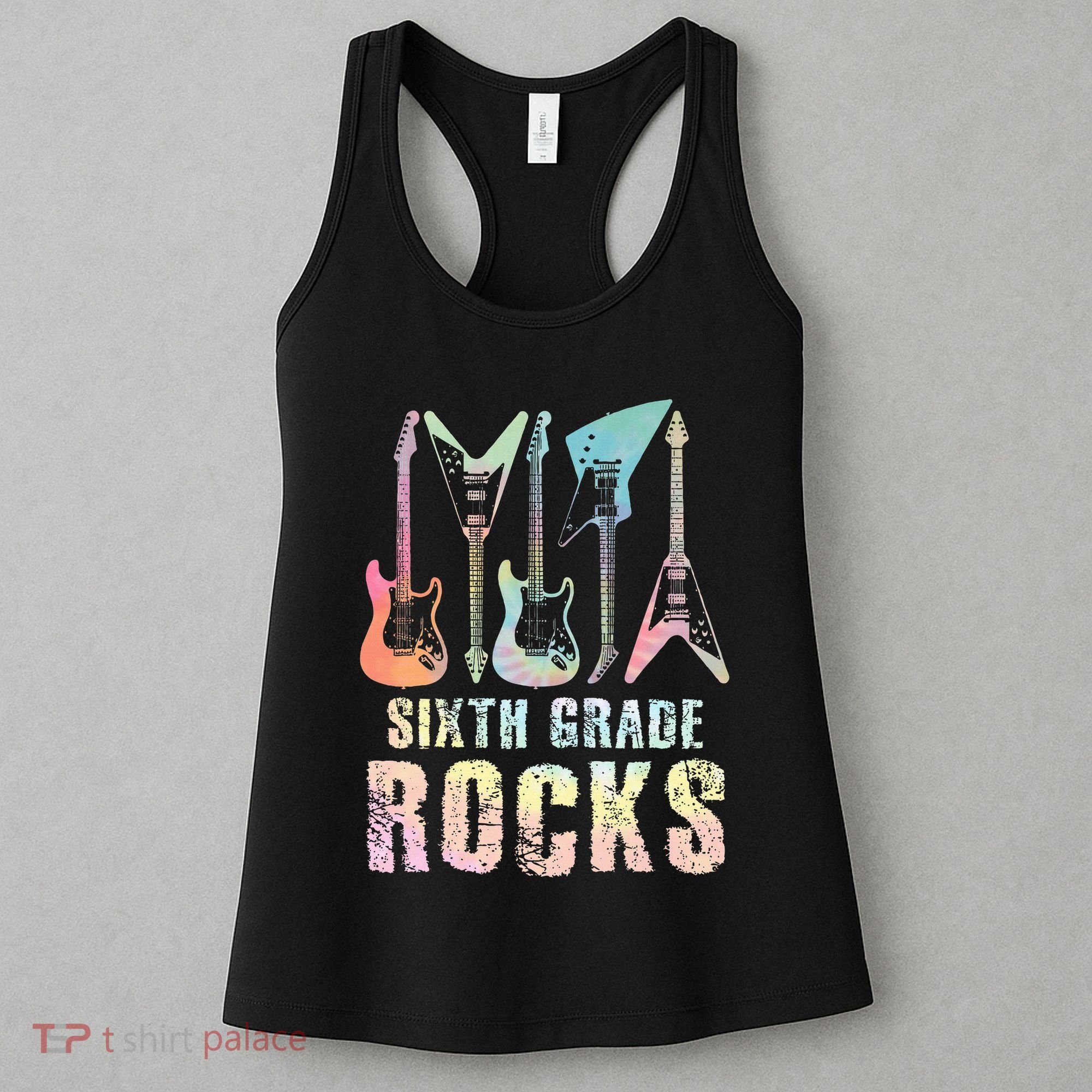Tie Dye Sixth Grade Rocks Teacher Women's Tank Top