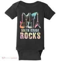 Tie Dye Sixth Grade Rocks Teacher Baby Bodysuit thumb 0