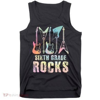 Tie Dye Sixth Grade Rocks Teacher Tank Top