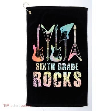 Tie Dye Sixth Grade Rocks Teacher Golf Towel