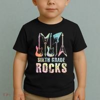 Tie Dye Sixth Grade Rocks Teacher Toddler T-Shirt thumb 2