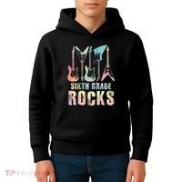 Tie Dye Sixth Grade Rocks Teacher Kids Hoodie thumb 4