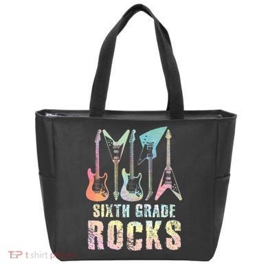 Tie Dye Sixth Grade Rocks Teacher Tote Bag