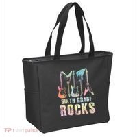 Tie Dye Sixth Grade Rocks Teacher Tote Bag thumb 2