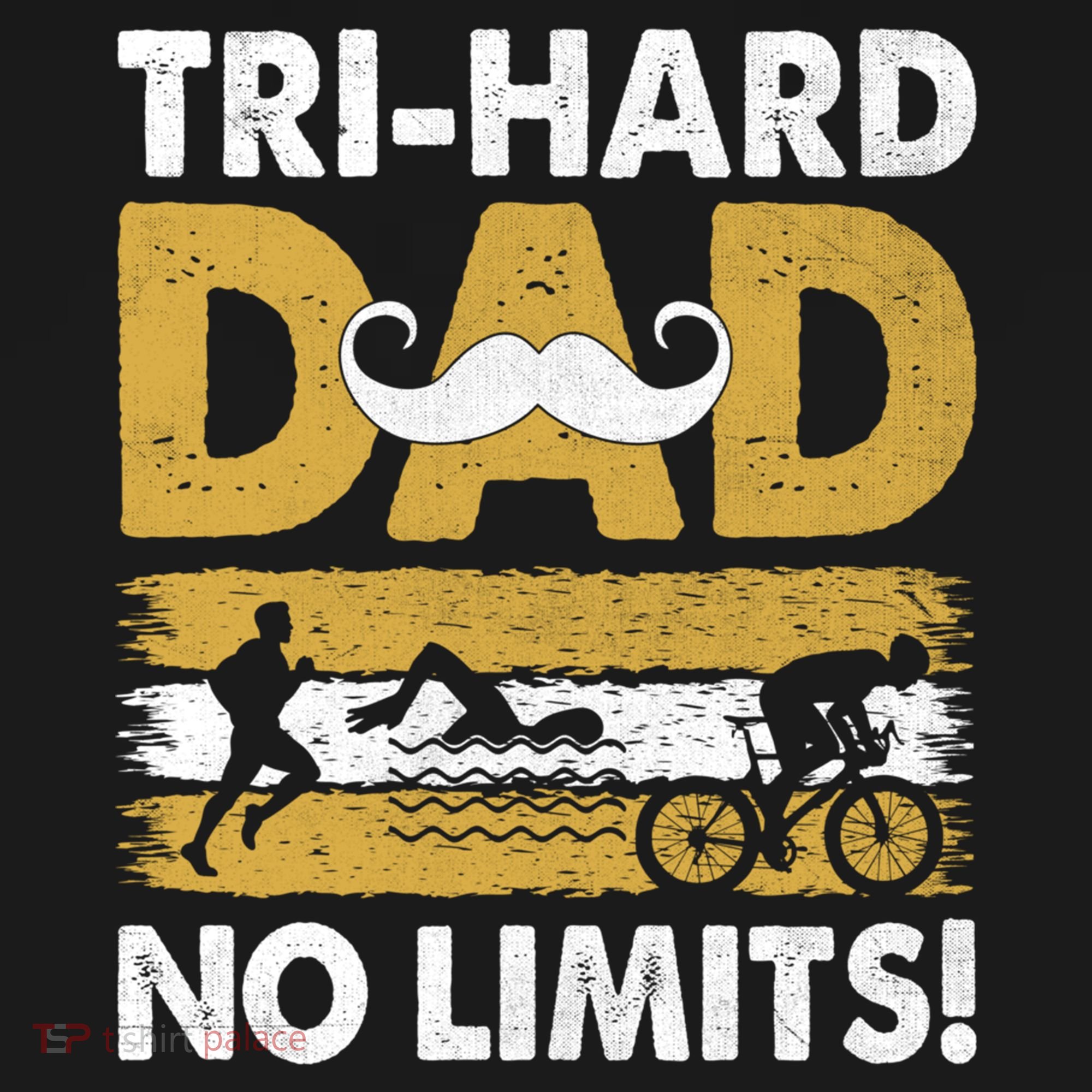 Triathlon Dad Swim Bike Run Triathlete Funny Iron Father Funny Gift Bucket Hat