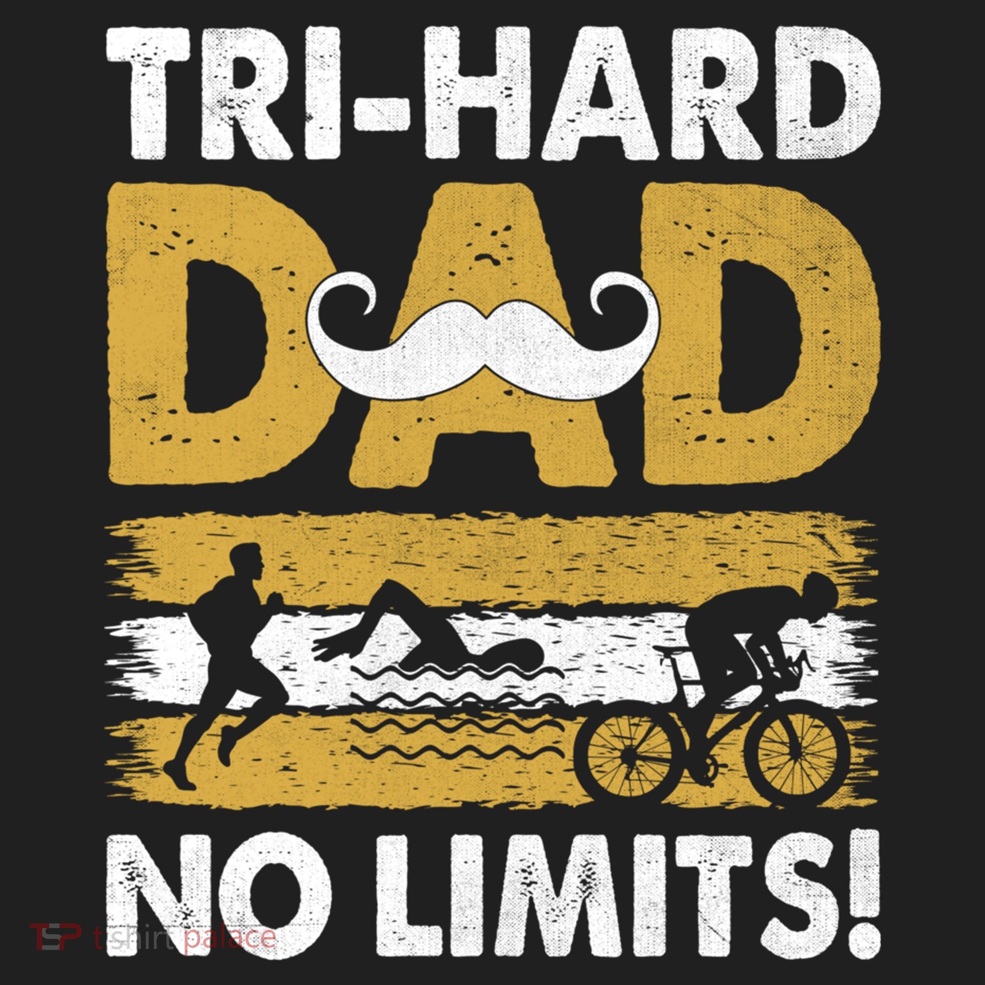 Triathlon Dad Swim Bike Run Triathlete Funny Iron Father Funny Gift Hat