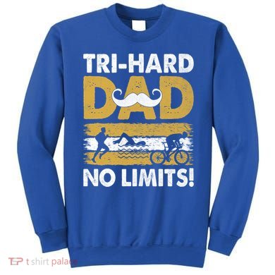 Triathlon Dad Swim Bike Run Triathlete Funny Iron Father Funny Gift Sweatshirt