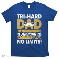 Triathlon Dad Swim Bike Run Triathlete Funny Iron Father Funny Gift T-Shirt thumb 0