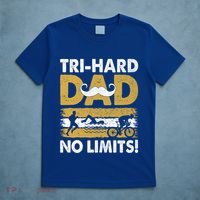 Triathlon Dad Swim Bike Run Triathlete Funny Iron Father Funny Gift T-Shirt thumb 5