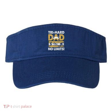 Triathlon Dad Swim Bike Run Triathlete Funny Iron Father Funny Gift Visor