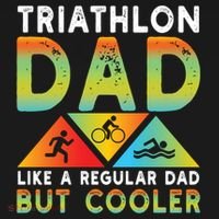 Triathlon Dad Swim Bike Run Triathletes Fathers Day Cycling Cute Gift Bucket Hat thumb 4
