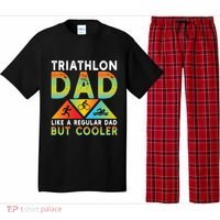 Triathlon Dad Swim Bike Run Triathletes Fathers Day Cycling Cute Gift Pajama Set thumb 0
