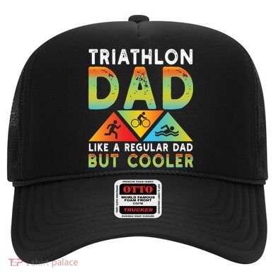 Triathlon Dad Swim Bike Run Triathletes Fathers Day Cycling Cute Gift Hat