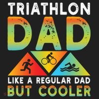 Triathlon Dad Swim Bike Run Triathletes Fathers Day Cycling Cute Gift Hat thumb 2