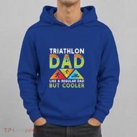 Triathlon Dad Swim Bike Run Triathletes Fathers Day Cycling Cute Gift Hoodie thumb 0