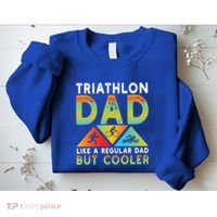 Triathlon Dad Swim Bike Run Triathletes Fathers Day Cycling Cute Gift Sweatshirt thumb 2