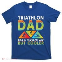 Triathlon Dad Swim Bike Run Triathletes Fathers Day Cycling Cute Gift T-Shirt thumb 0