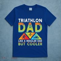 Triathlon Dad Swim Bike Run Triathletes Fathers Day Cycling Cute Gift T-Shirt thumb 5
