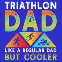 Triathlon Dad Swim Bike Run Triathletes Fathers Day Cycling Cute Gift Visor thumb 3